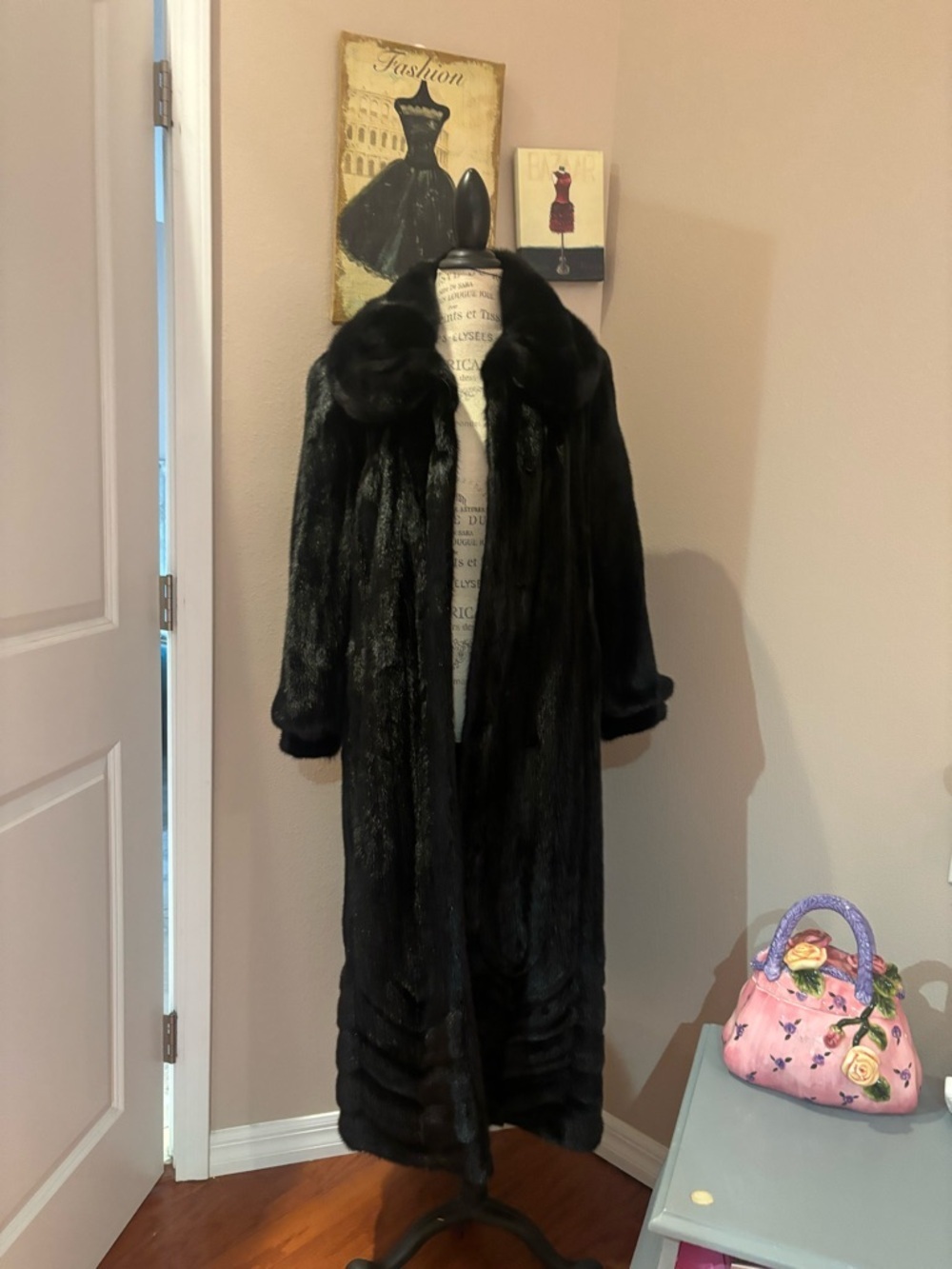 Valentino full length black fur
